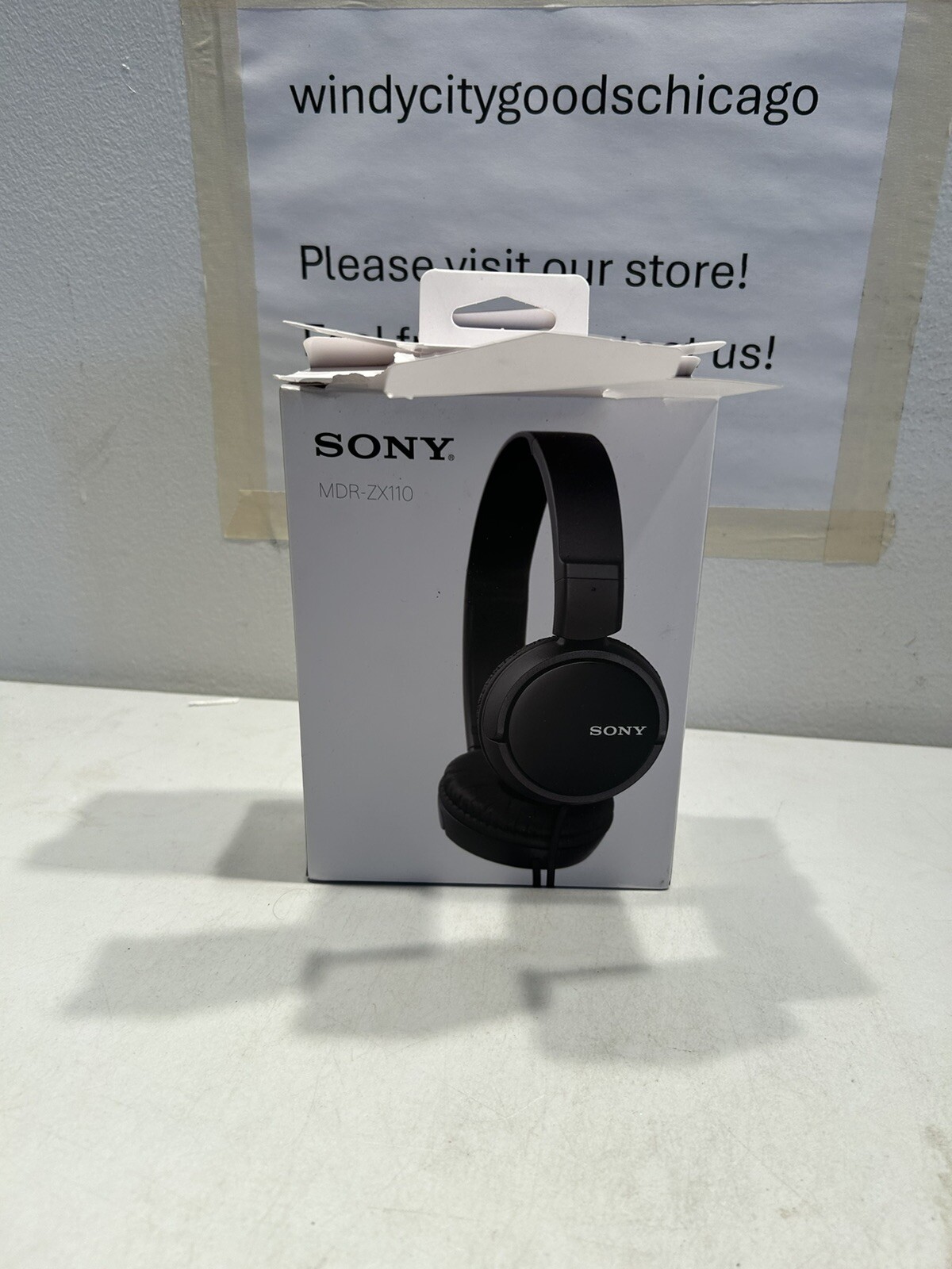 Zx Series Wired On-ear Headphones Black Mdr-zx110 Sony Black Headphones OB