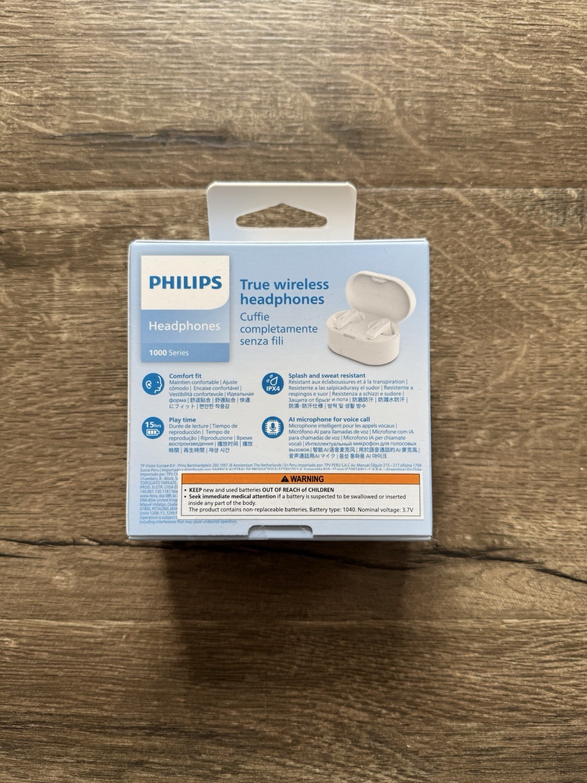 Philips True Wireless Headphones 1000 Series White TAT1138 Brand New Sealed