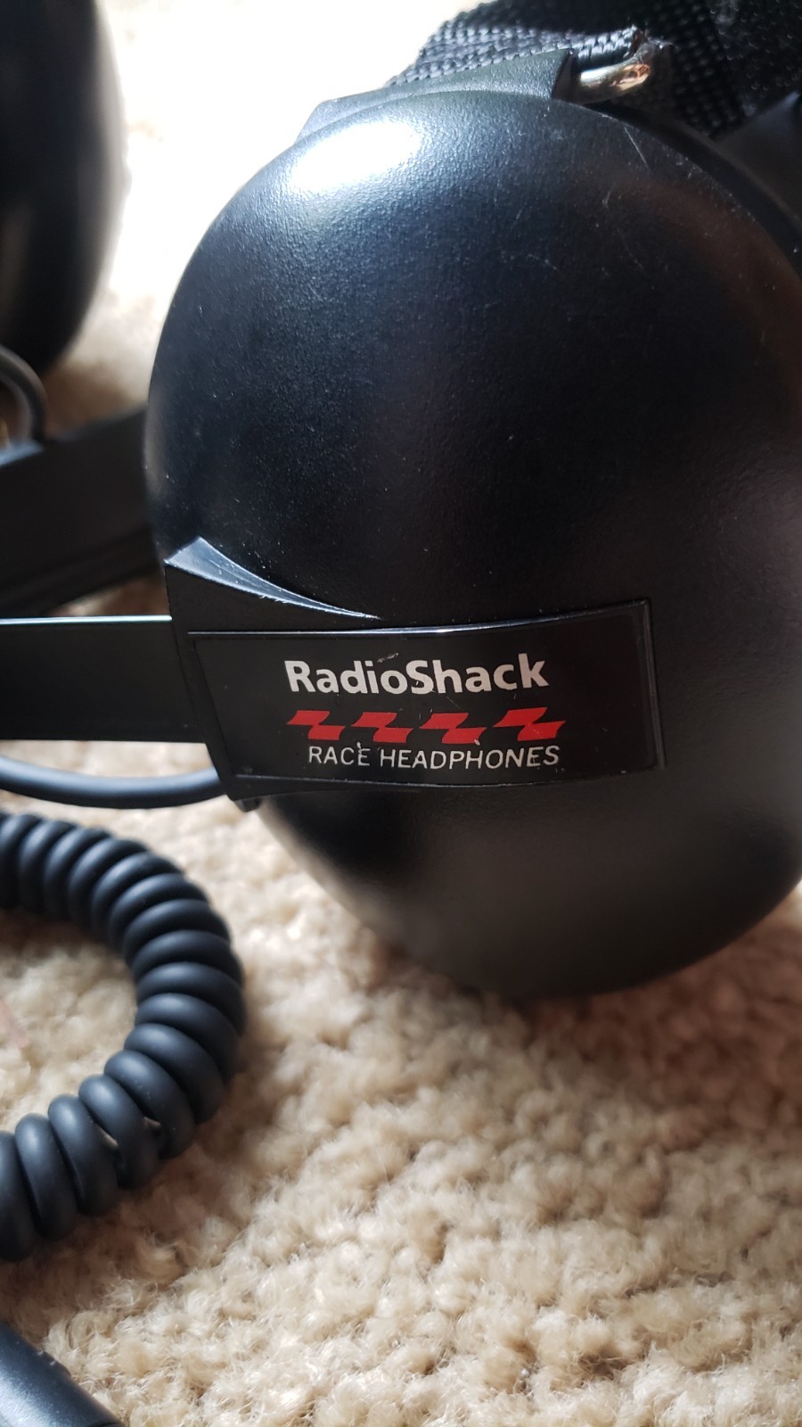 2 Pairs RadioShack Race Headphones Mono Audio Volume Control TESTED