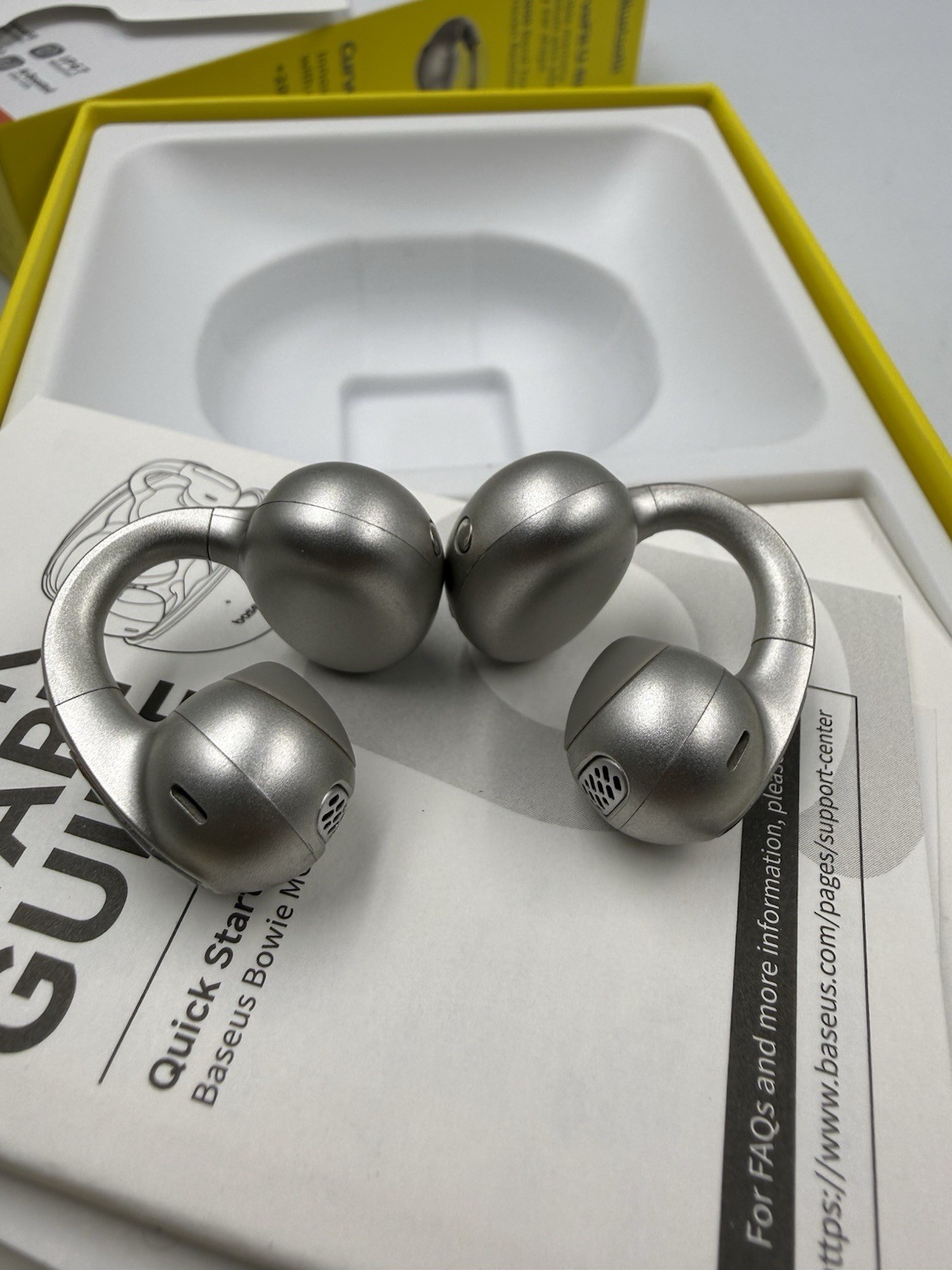 Bowie MC1 Pro Open Ear Clip-On Headphones, Hi-Res LDAC & Hifi4 Acoustic Sound