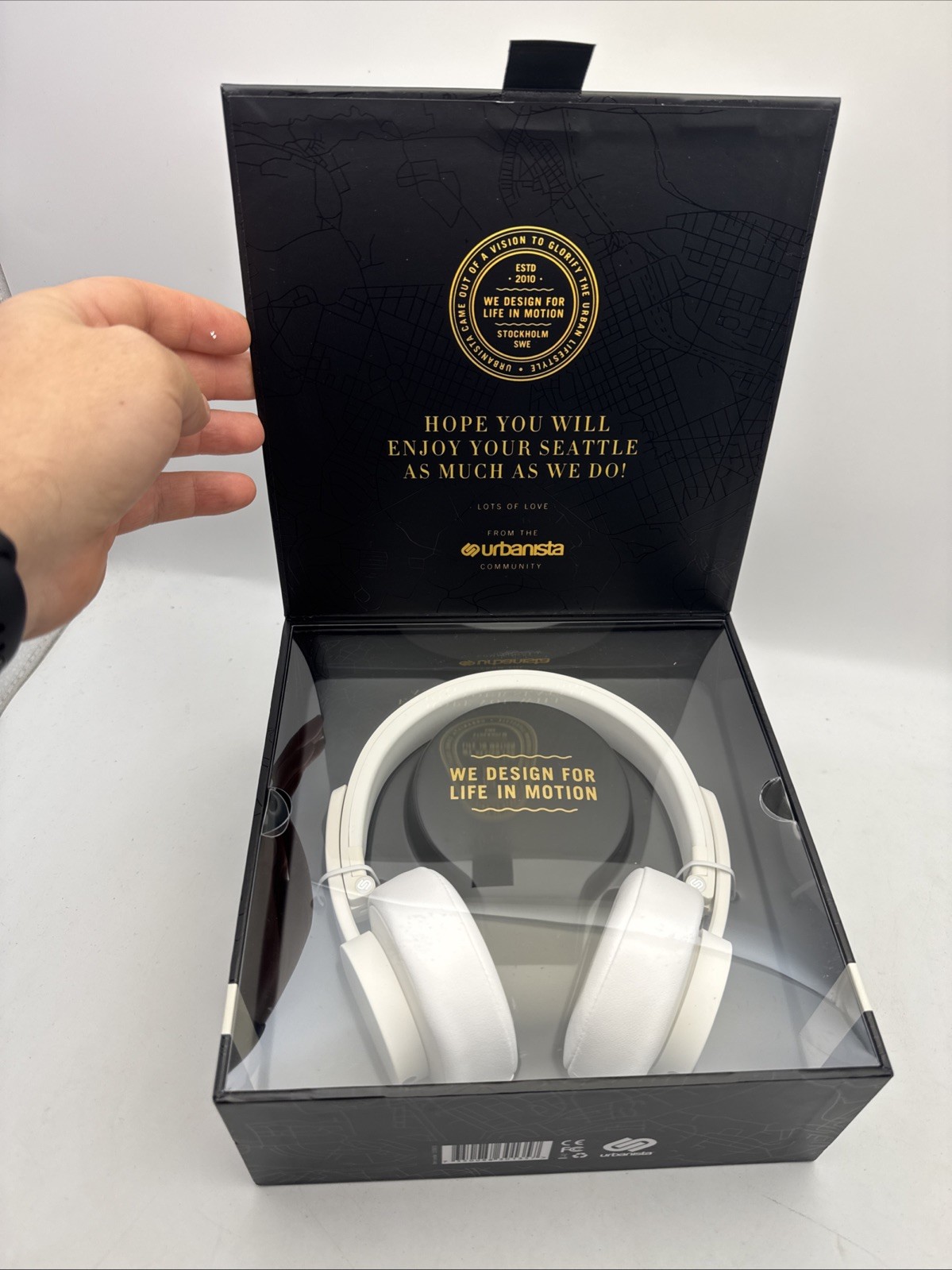 Urbanista Seattle On-Ear Headphones Fluffy Cloud White Wired New Sealed