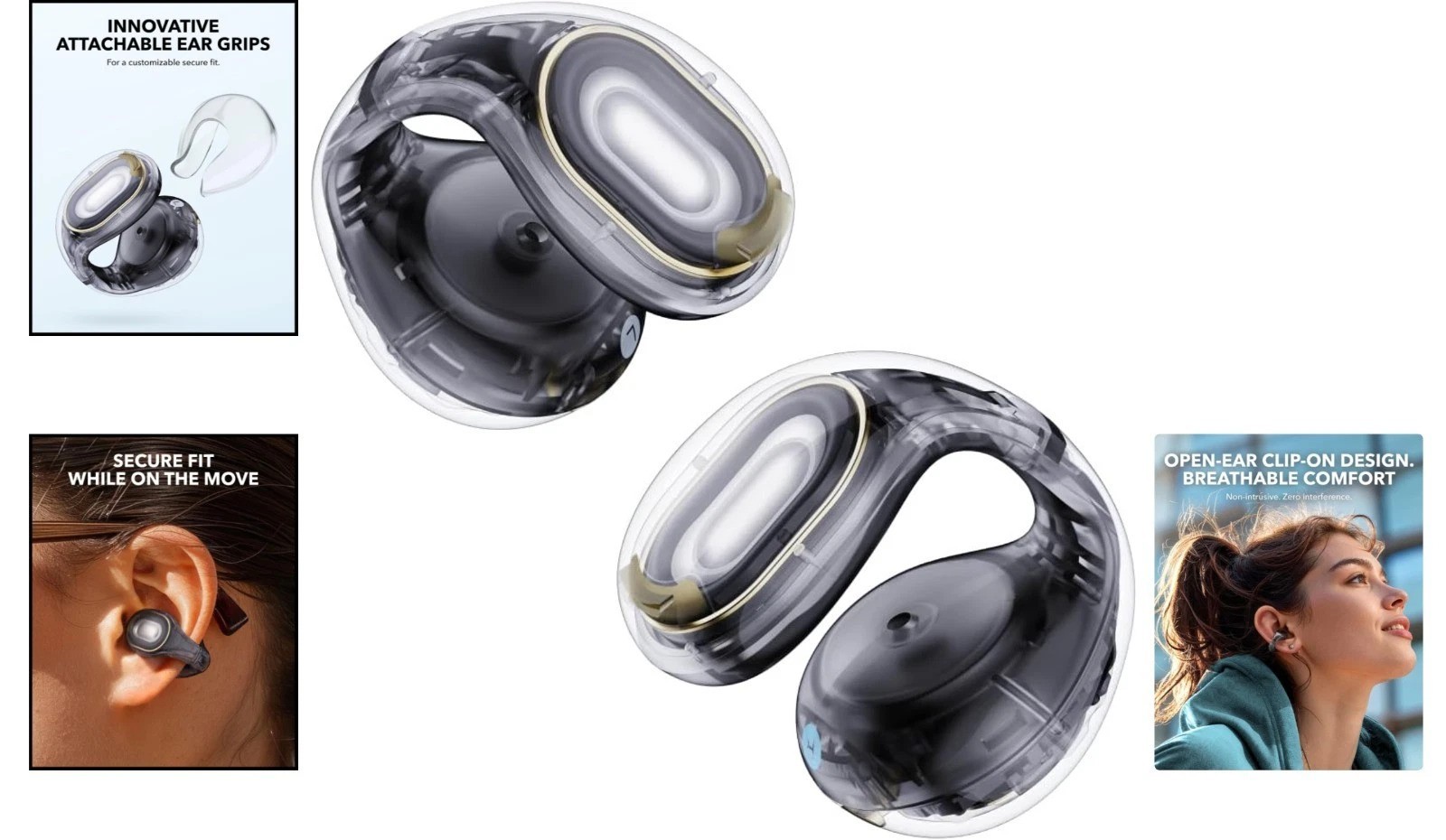 Soundcore C30i Lightweight Open Ear Earbuds with Attach Grip for Stability