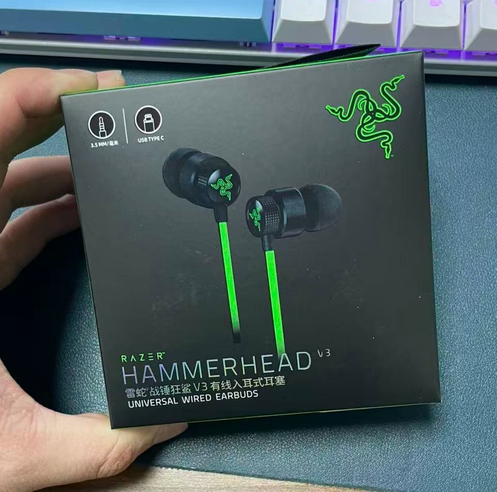 Razer Hammerhead V3 Universal Wired Earbuds In-ear Gaming & Music Headphones