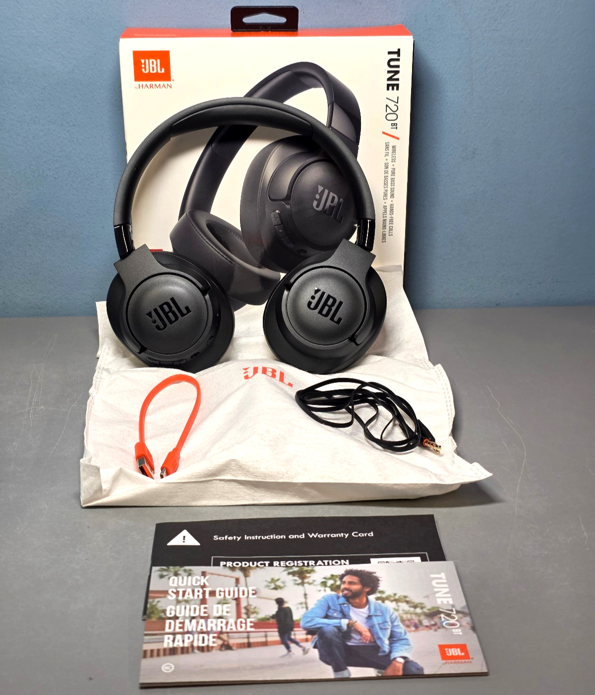 JBL Tune 720BT Wireless Bluetooth Headphones -Pure Bass Sound & Hands-Free Calls
