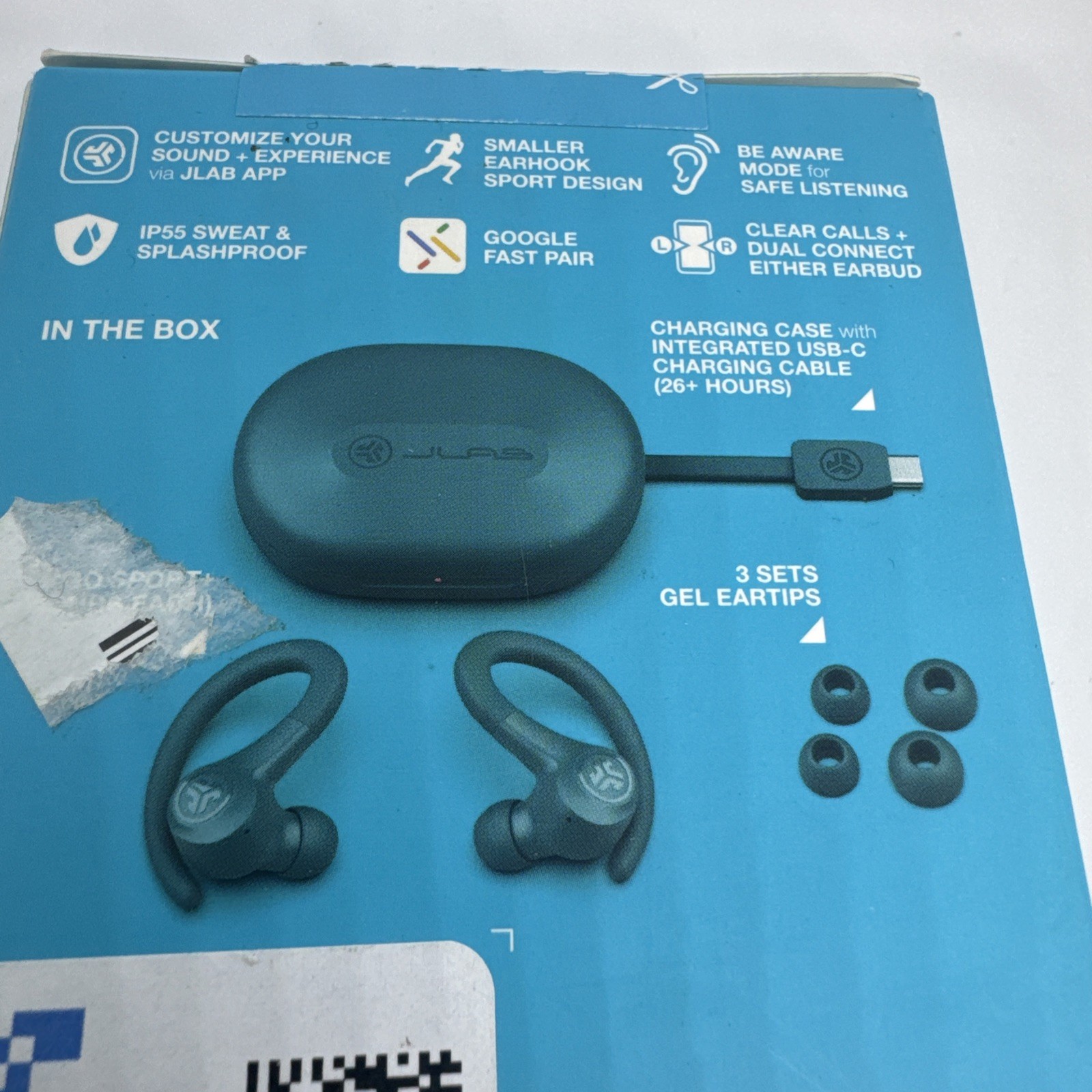 JLab Go Sport Plus True Wireless Bluetooth Earbuds-color TEAL
