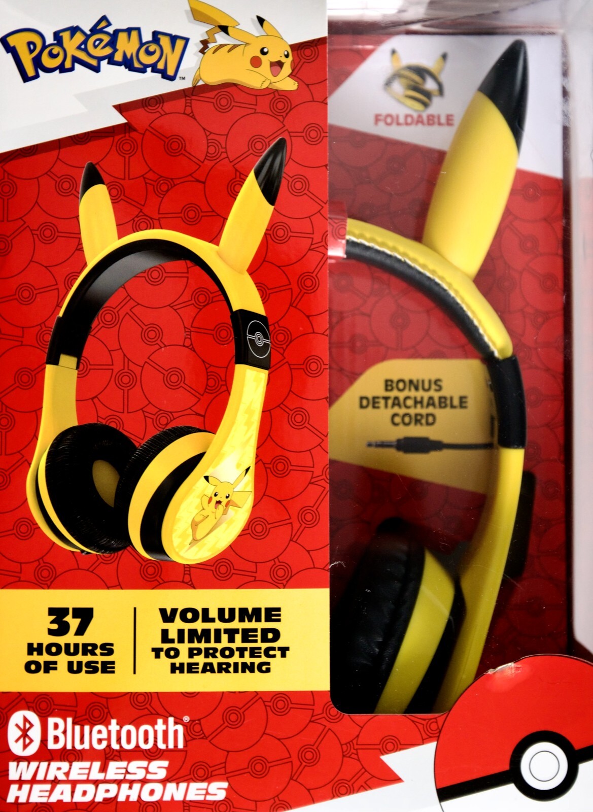 Pokémon Bluetooth Wireless Headphones Built-In Microphone