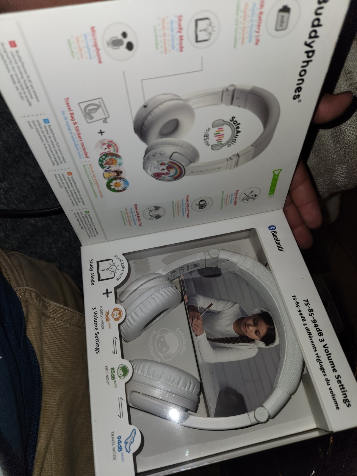 BuddyPhones Cosmos Fun | Wired or Wireless Foldable ANC Bluetooth Headphones