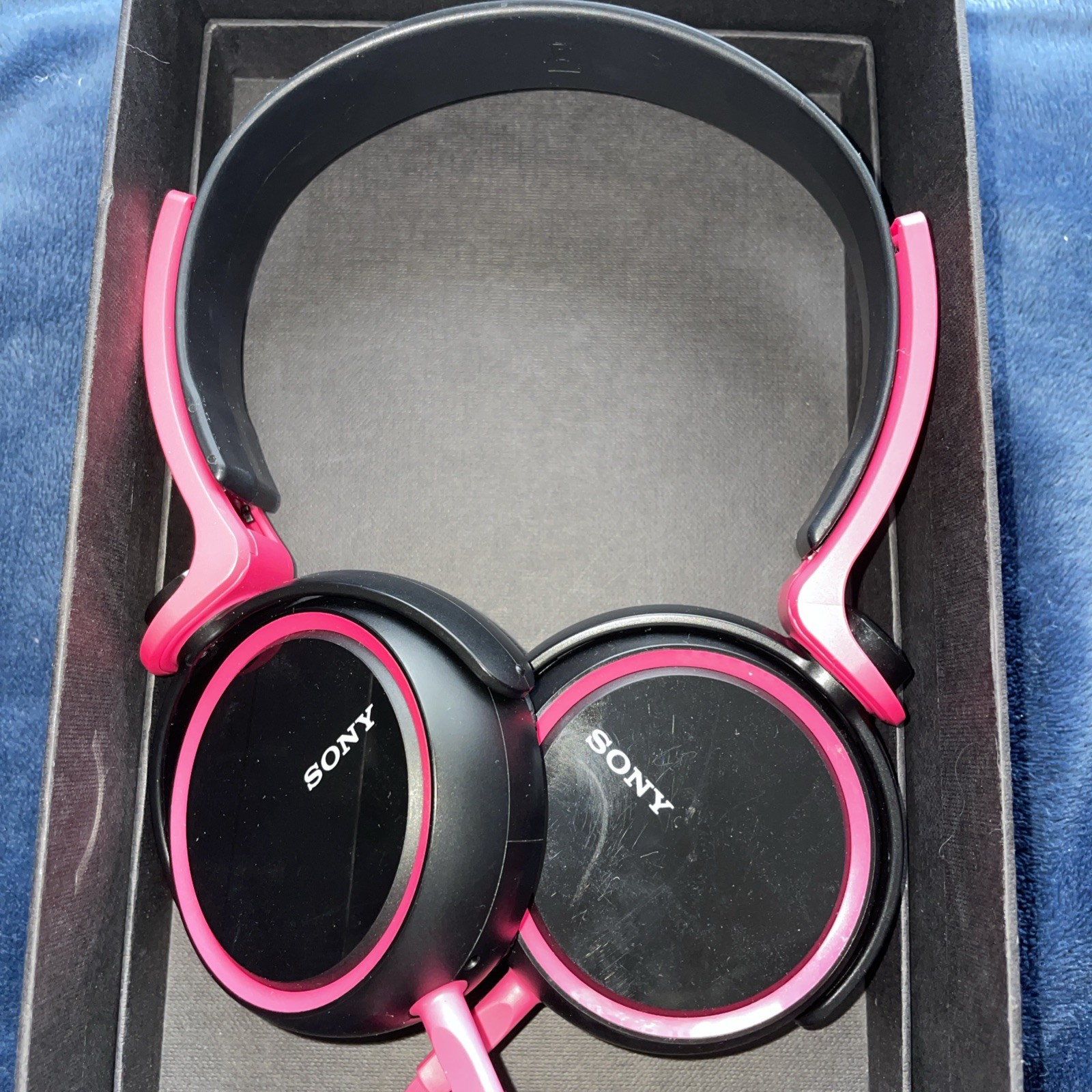 Sony Headband Headphones Black/Hot Pink MDR-XB400