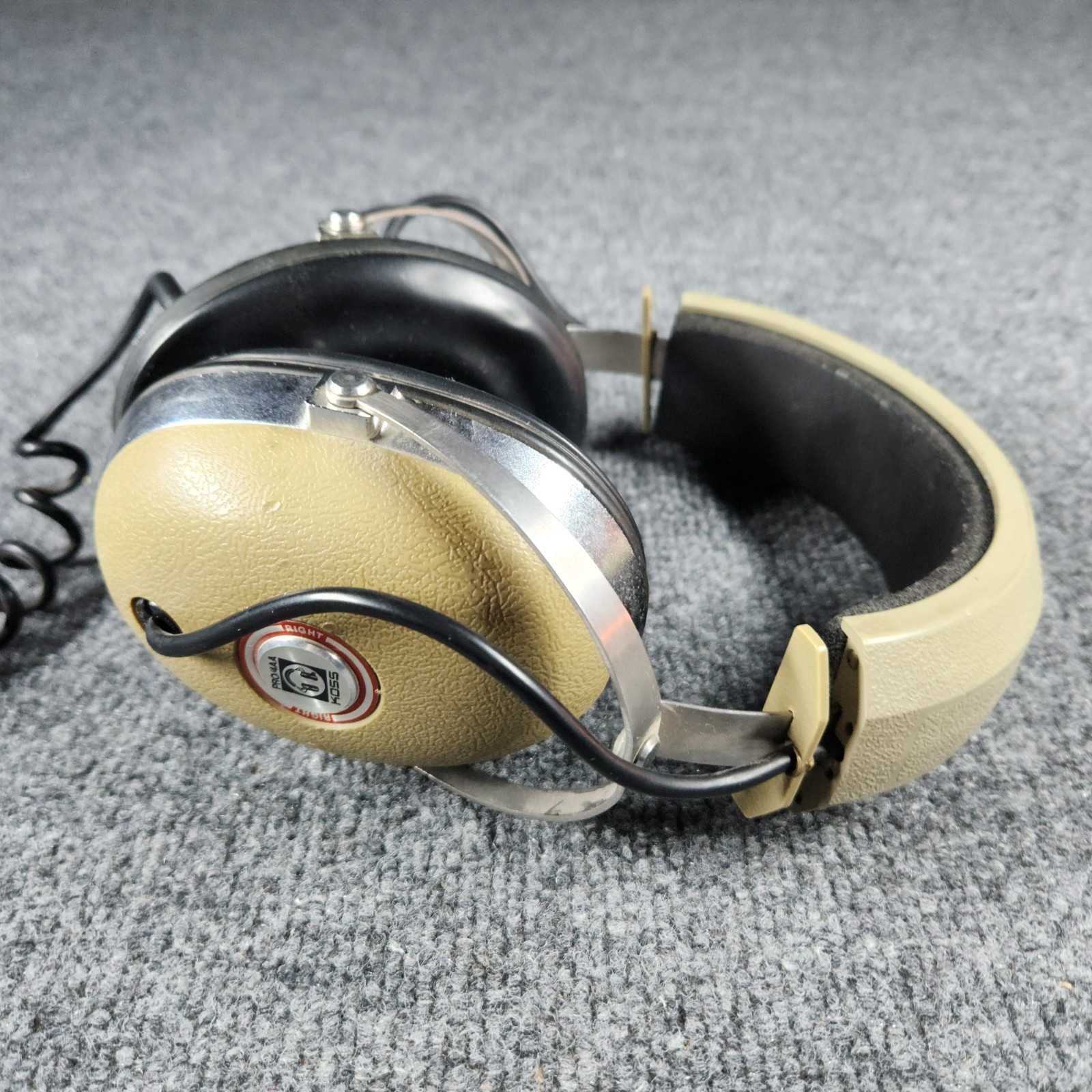 Vintage Koss Pro 4AA Headphones Professional Studio Monitors Coiled Cable