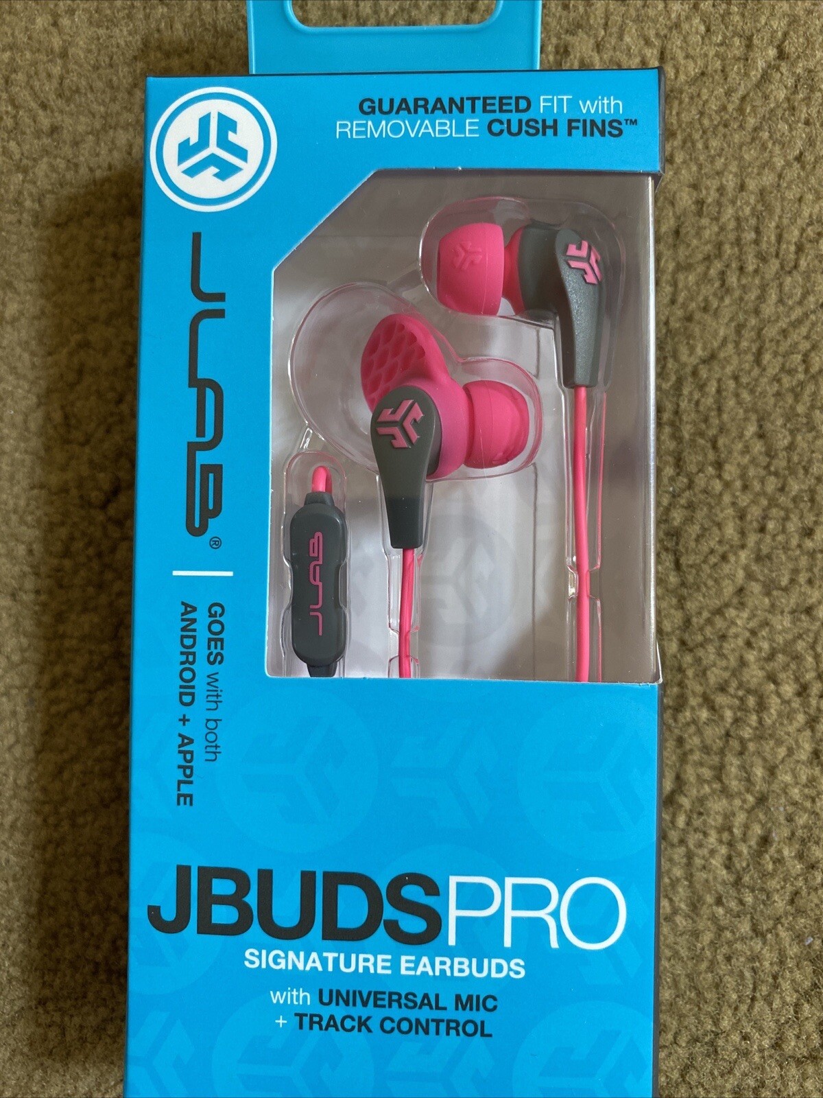 2 JLab Audio JBUDSPRO Signature Earbuds Blue/Pink Free Shipping