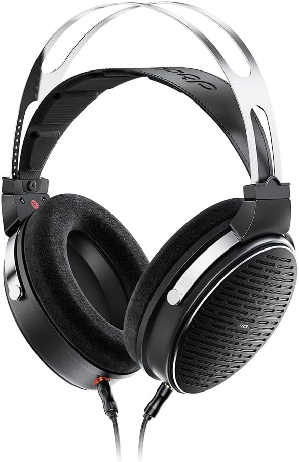 FiiO JT3 Over-Ear Open-Back Headphones, 50mm Dynamic Driver (Black)
