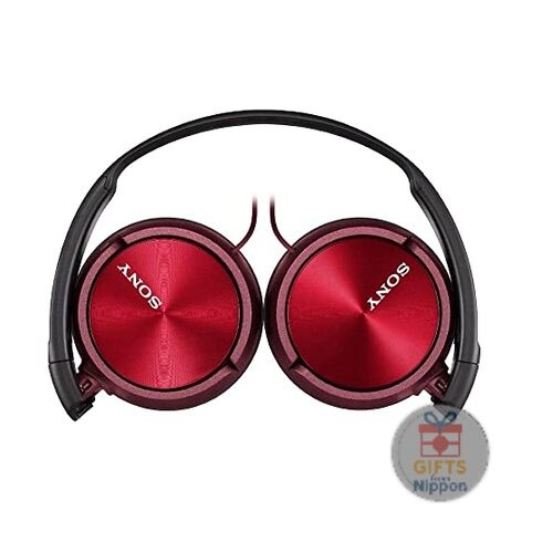 Sony MDR-ZX310AP Foldable Headphones Metallic Red with Mic & Smartphone Control
