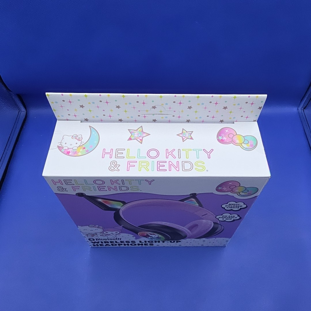 Hello Kitty and Friends KUROMI Wireless Light Up Headphones Bluetooth w/Mic NEW