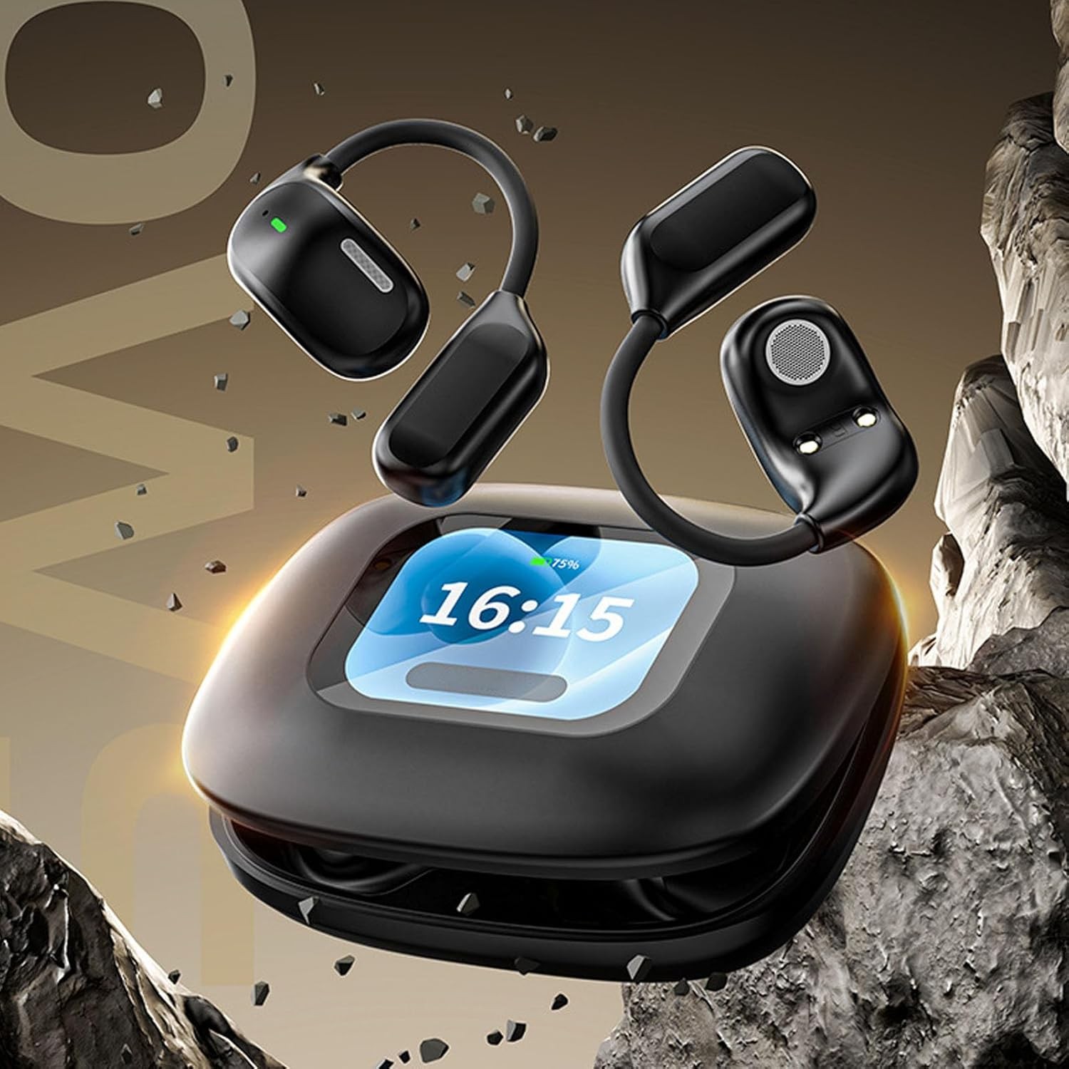 AI Translation Earbuds V5.4 Translator with Smart Touch Screen 140+ Languages T