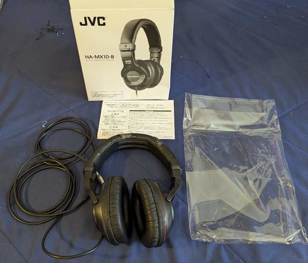 JVC Kenwood Victor HA-MX10-B Studio Monitor Headphones Hi-Res – US Seller, Rare!
