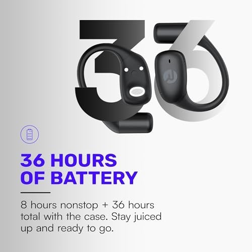 Open Ear Wireless Bluetooth Earbuds – Sweat & Water-Resistant, 36H Battery Life,