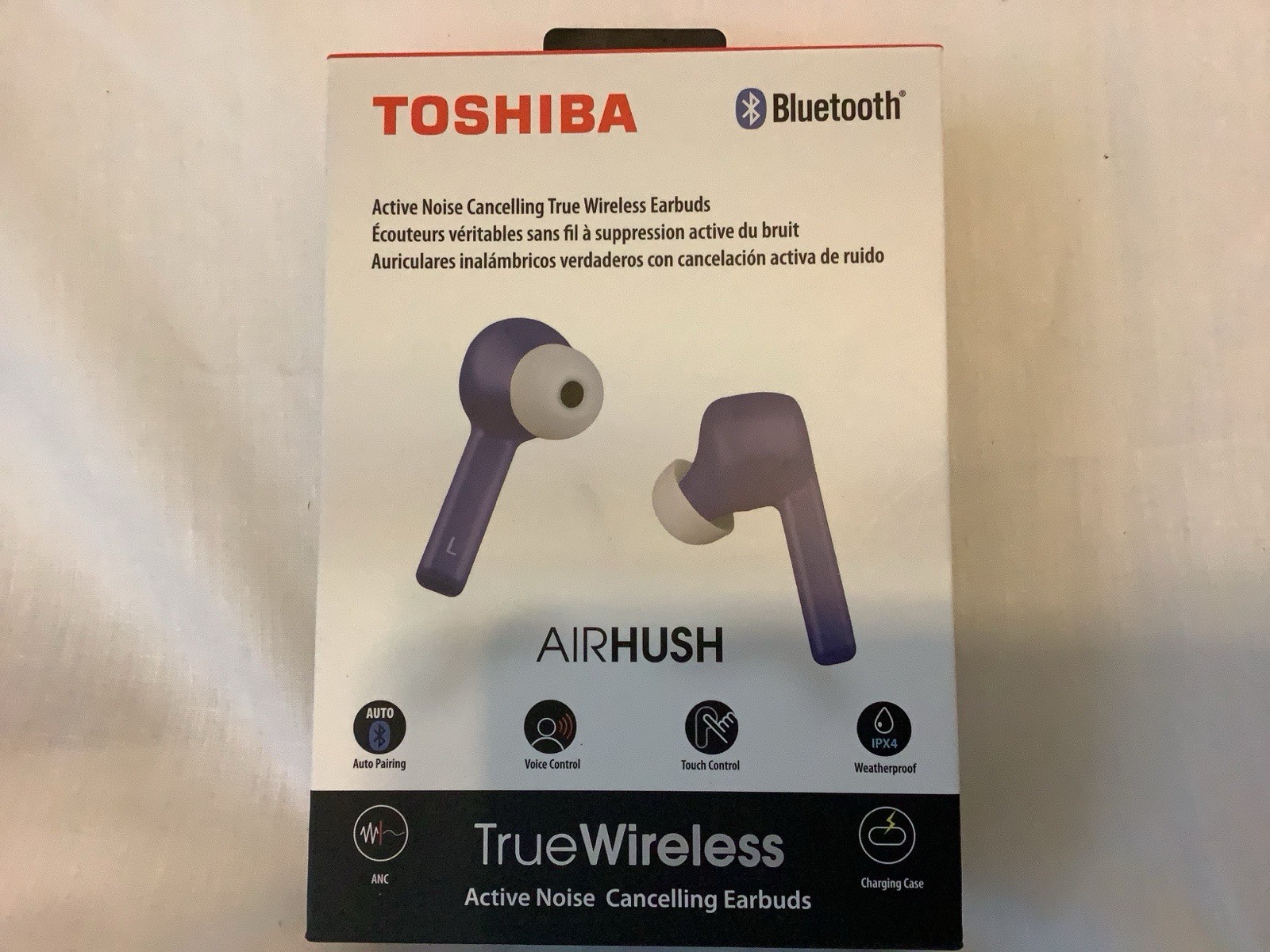 Toshiba Airhush True Wireless Noise Cancelling Earbuds New