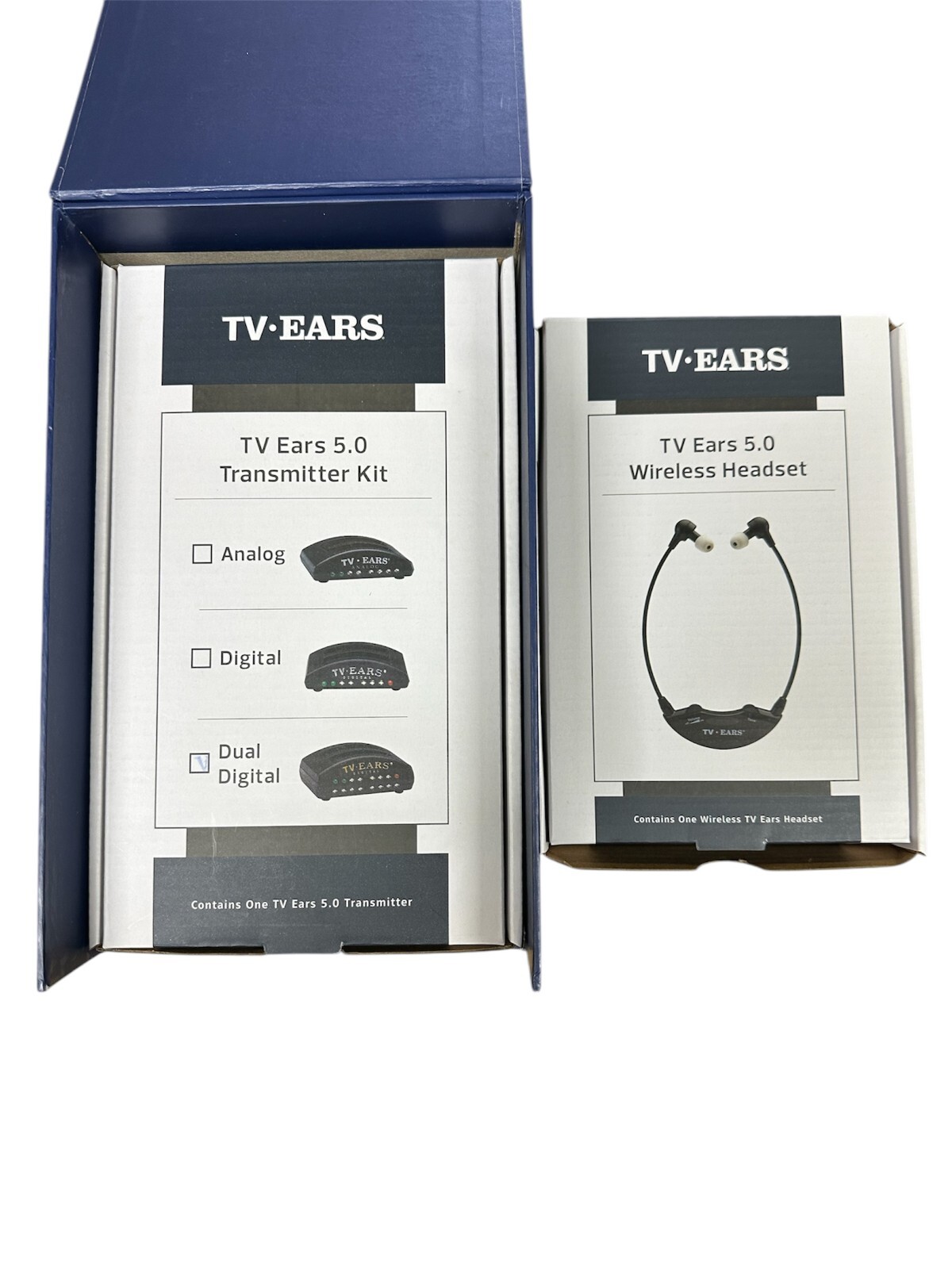 TV Ears 5.0 Model 11741, Org Box, Dual Digital Transmitter