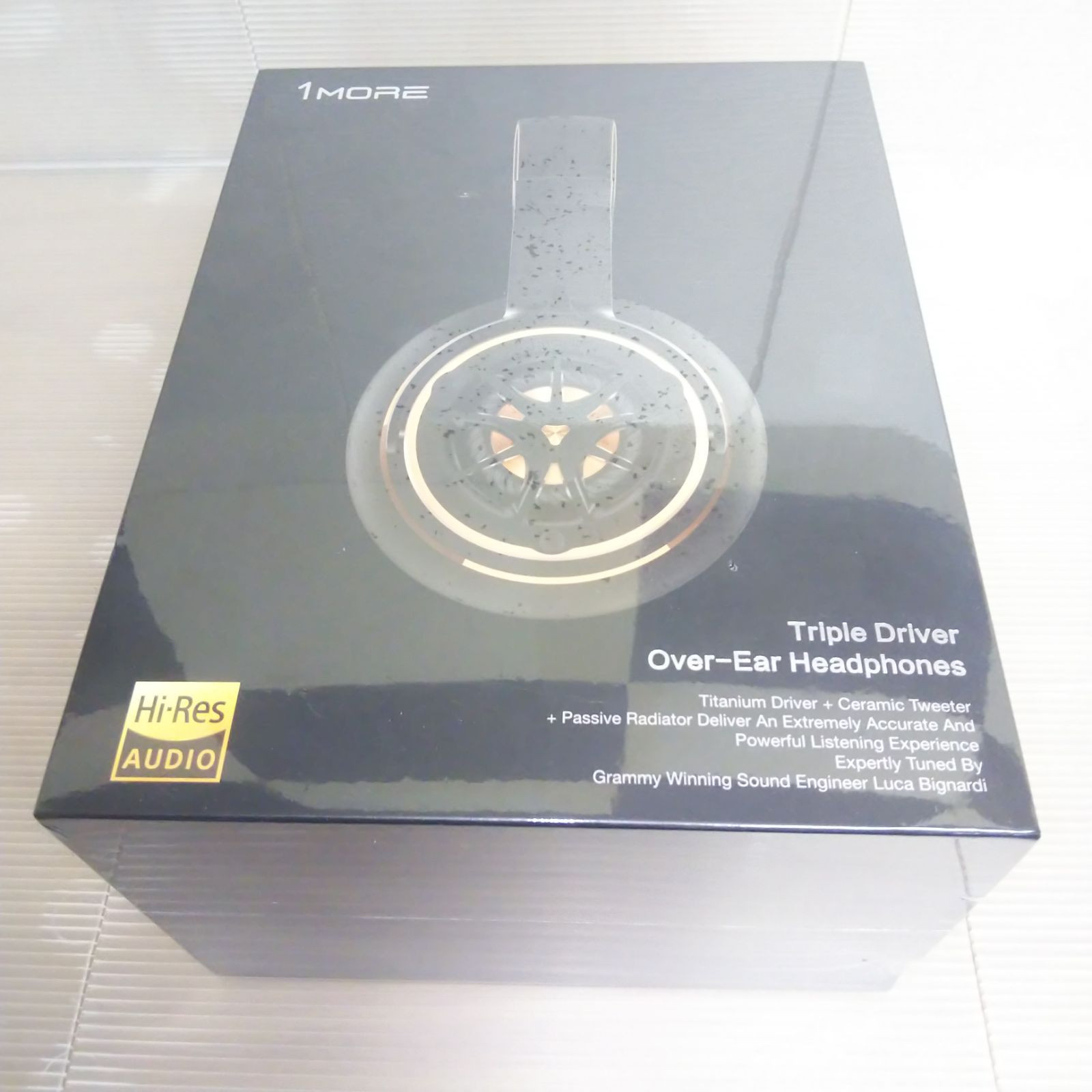 1MORE H1707 Triple Driver Over Ear Headphones Gold Hi-Res New From japam