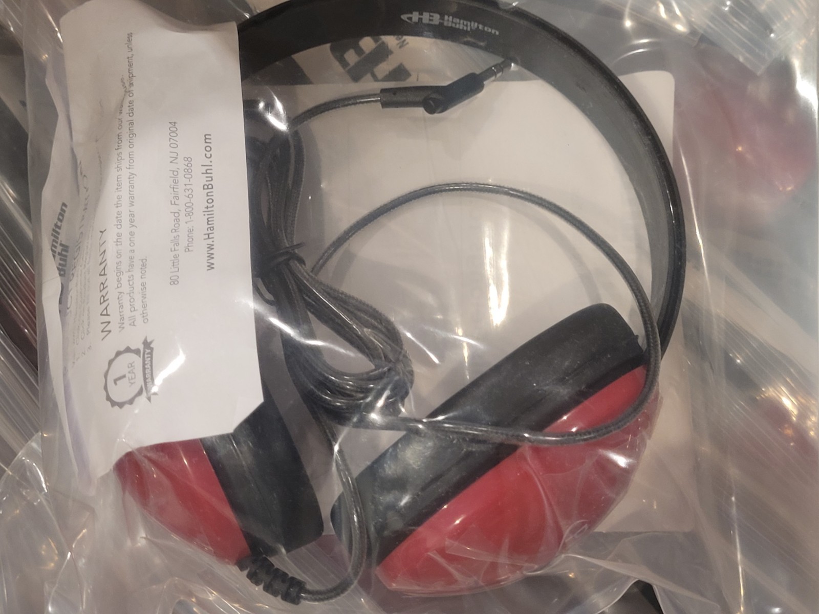 6 Pack Of Hamilton Buhl Primo Stereo Headphones – Red (PRM100R) Brand New