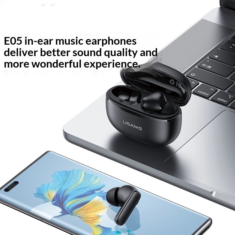 Short-Stem Semi-In-Ear Wireless Bluetooth Earbuds with Clear Sound & Comfort