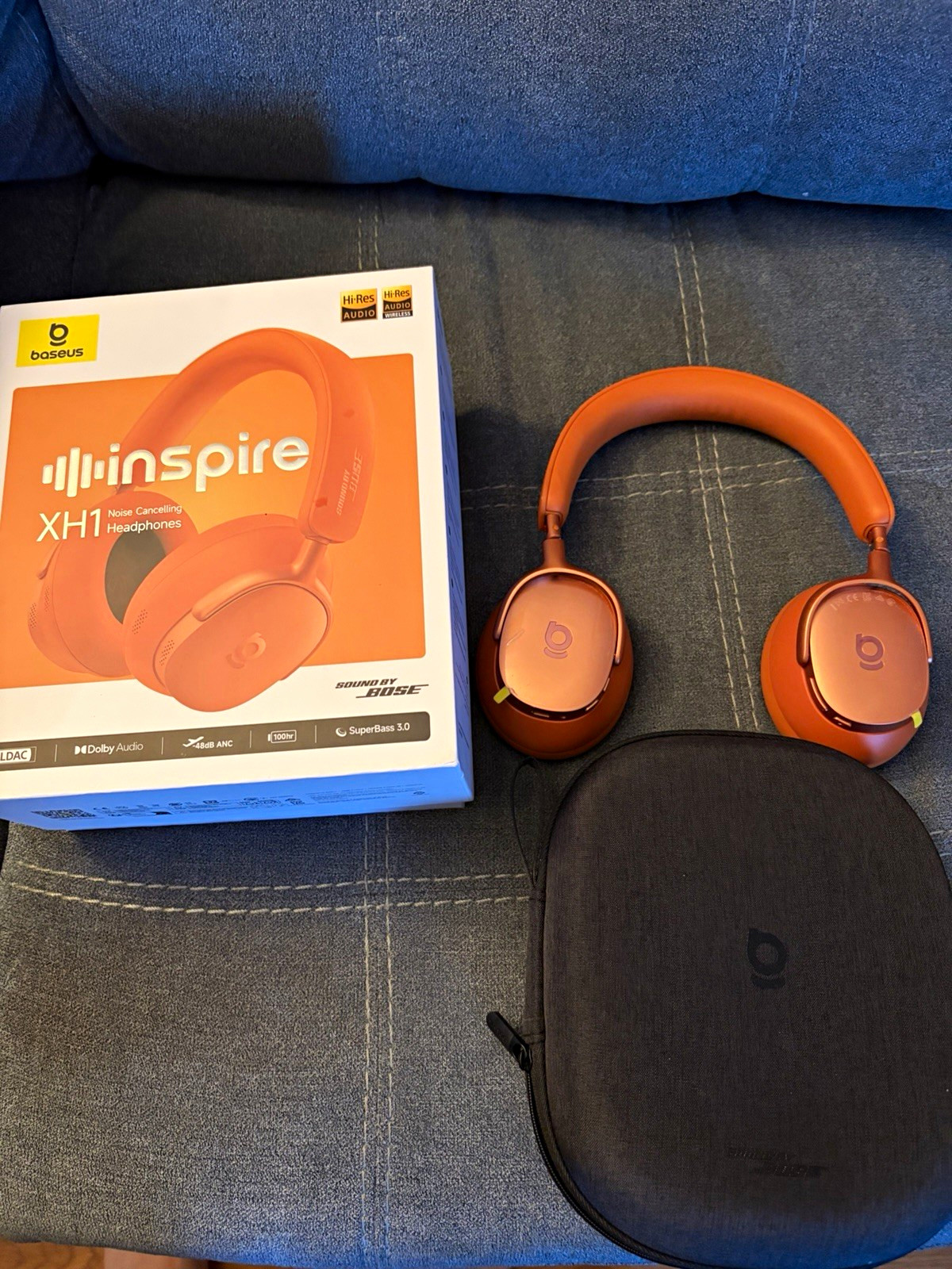 Baseus Inspire XH1 Wireless ANC Over-Ear Headphones LDAC Hi-Res Dolby Orange