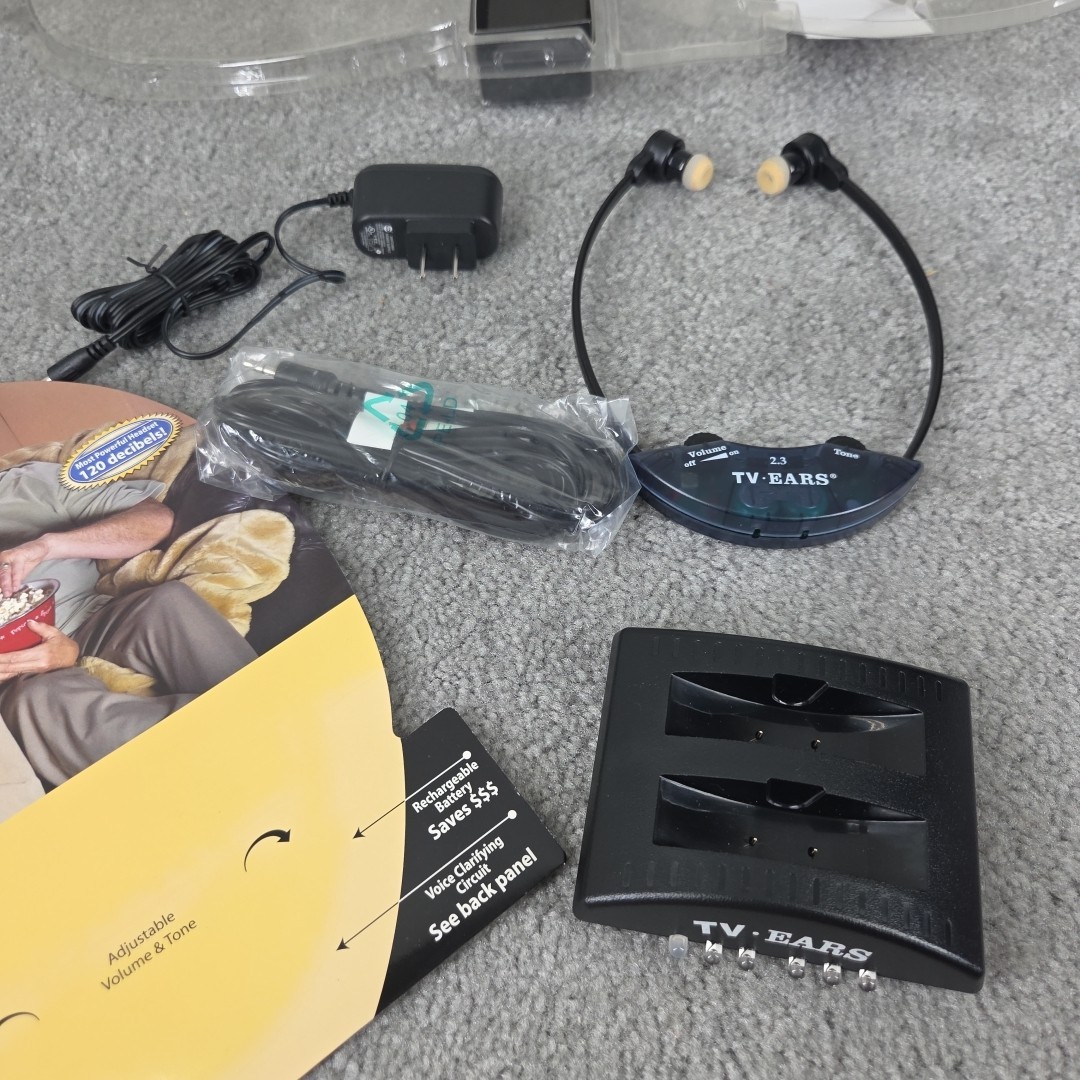 TV Ears 2.3 Mhz Wireless Headset System 330-0123 – Open Box Complete
