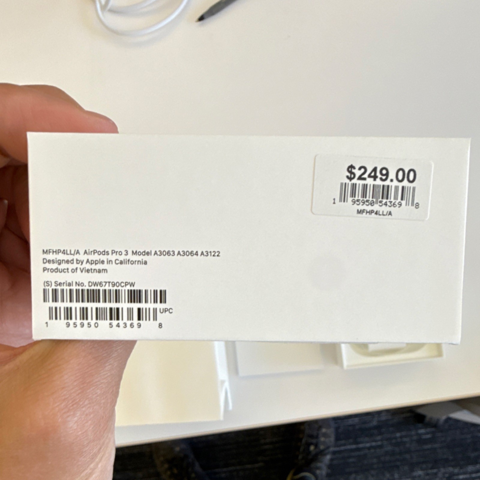 EMPTY BOX Apple AirPods Pro 3