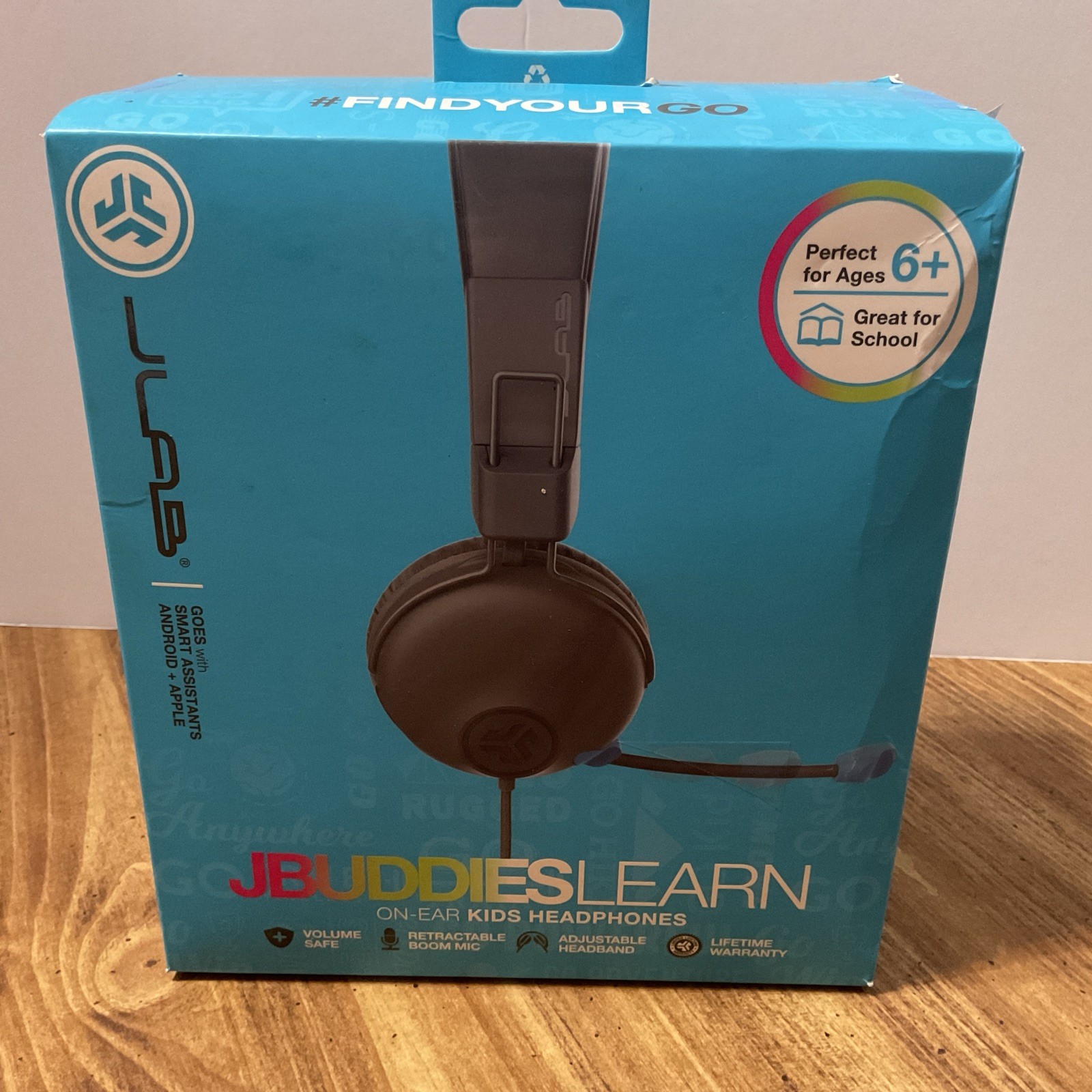 JLab JBuddies Learn Wired Kids Headphones – Gray/Blue