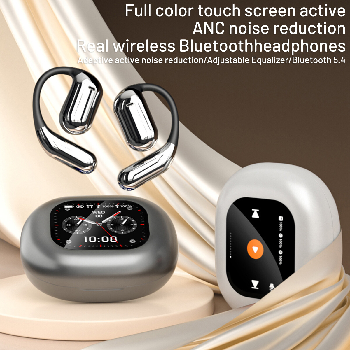 Xp2 Over The Ear Earbuds Noise Cancelling Bluetooth 5.4 Wireless Open Earphones