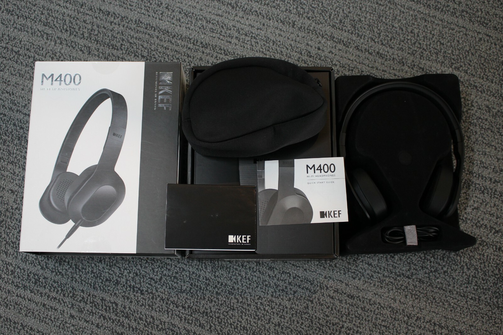 KEF M400 Hi-Fi Headphones – Deep Black