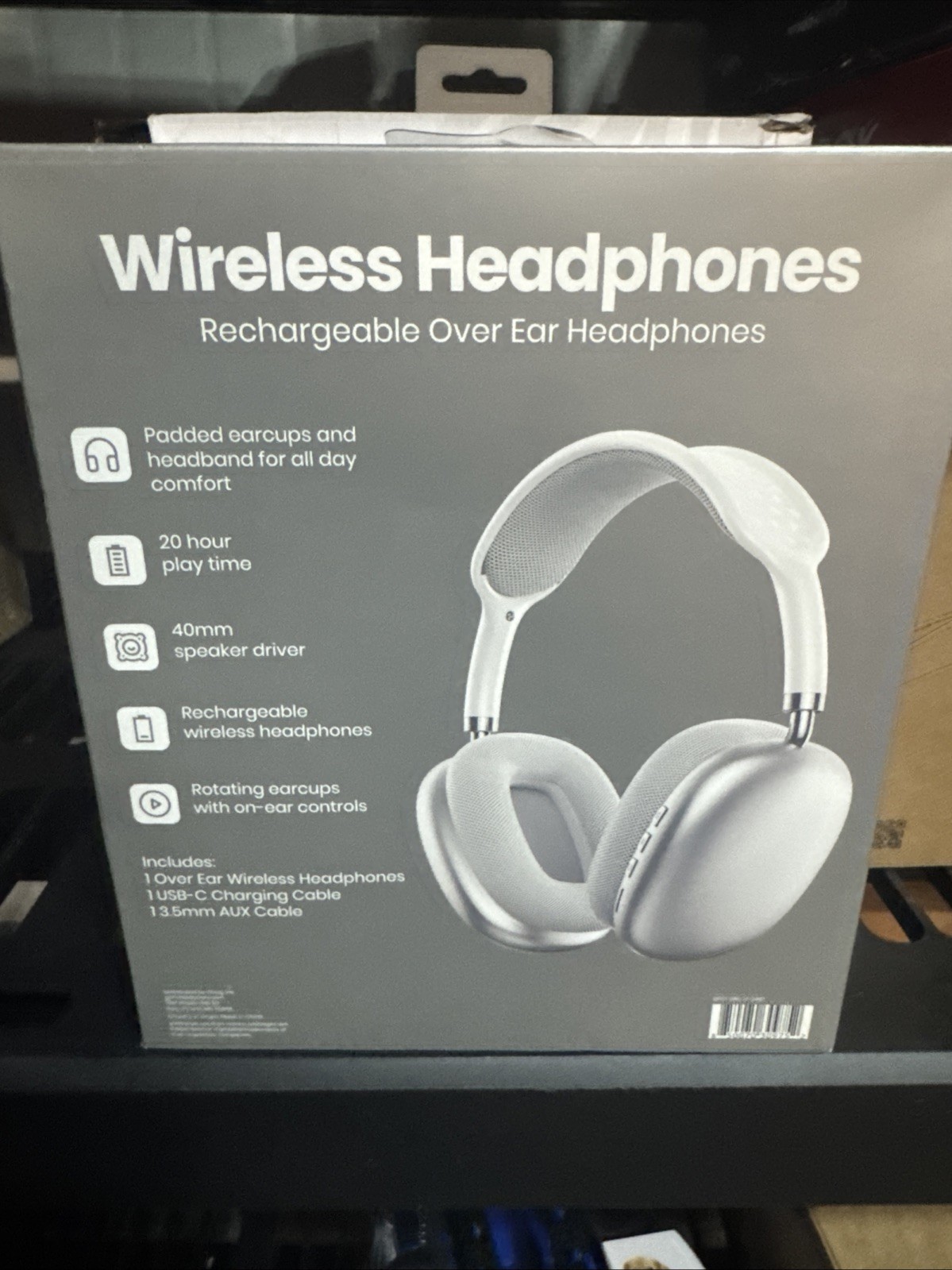Wireless Over-Ear Headphones-Silver