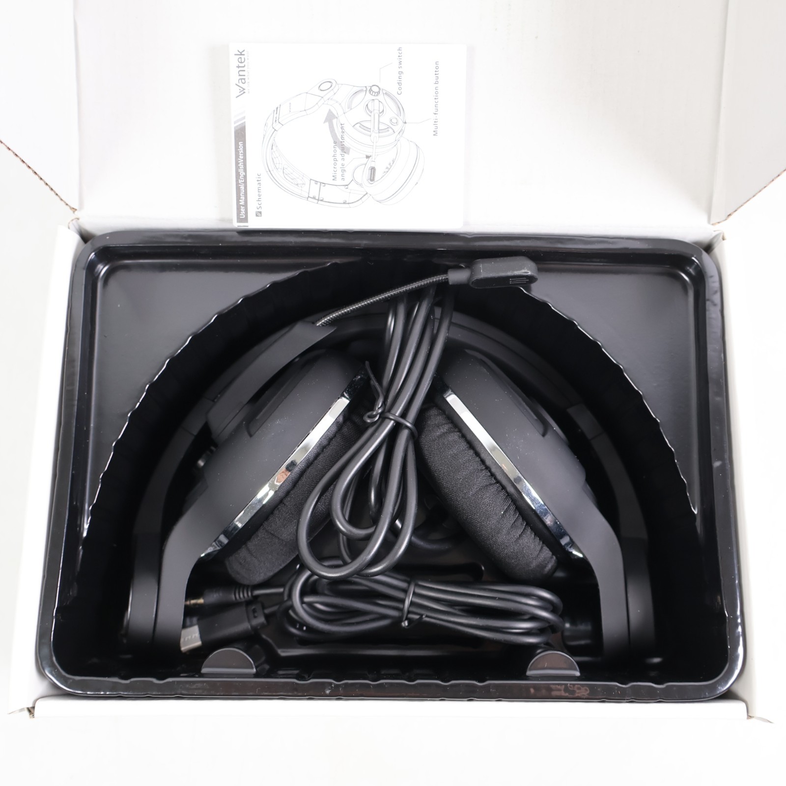 Wantek Bluetooth Headphone with Mic Foldable Wireless Headset for PC/Cellphone