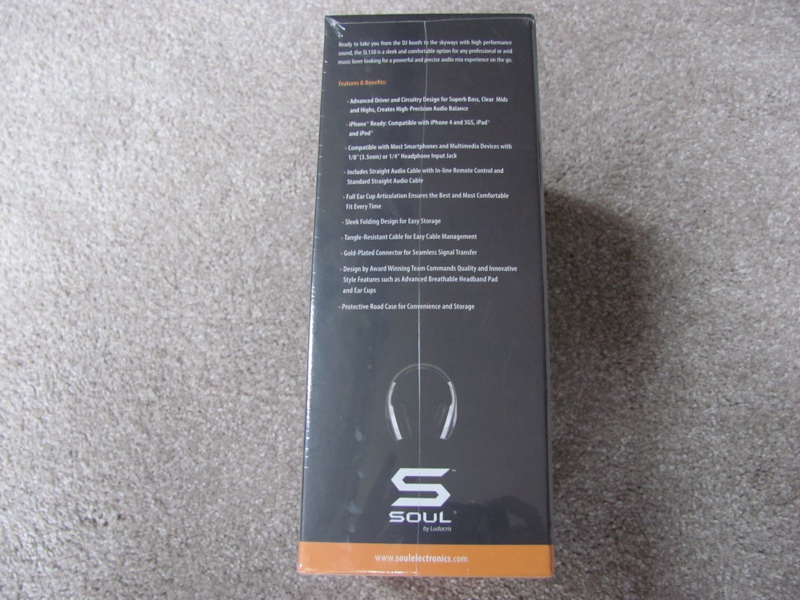 SOUL by Ludacris SL150CB Pro High-Definition On-Ear Headphones w/ in-line Remote