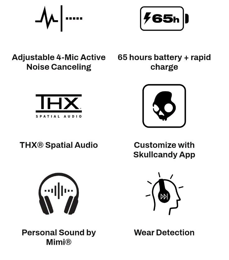 Hesh 540 ANC, Wireless Noise Canceling Headphones, 65 Hr Charge, Bluetooth 5.3