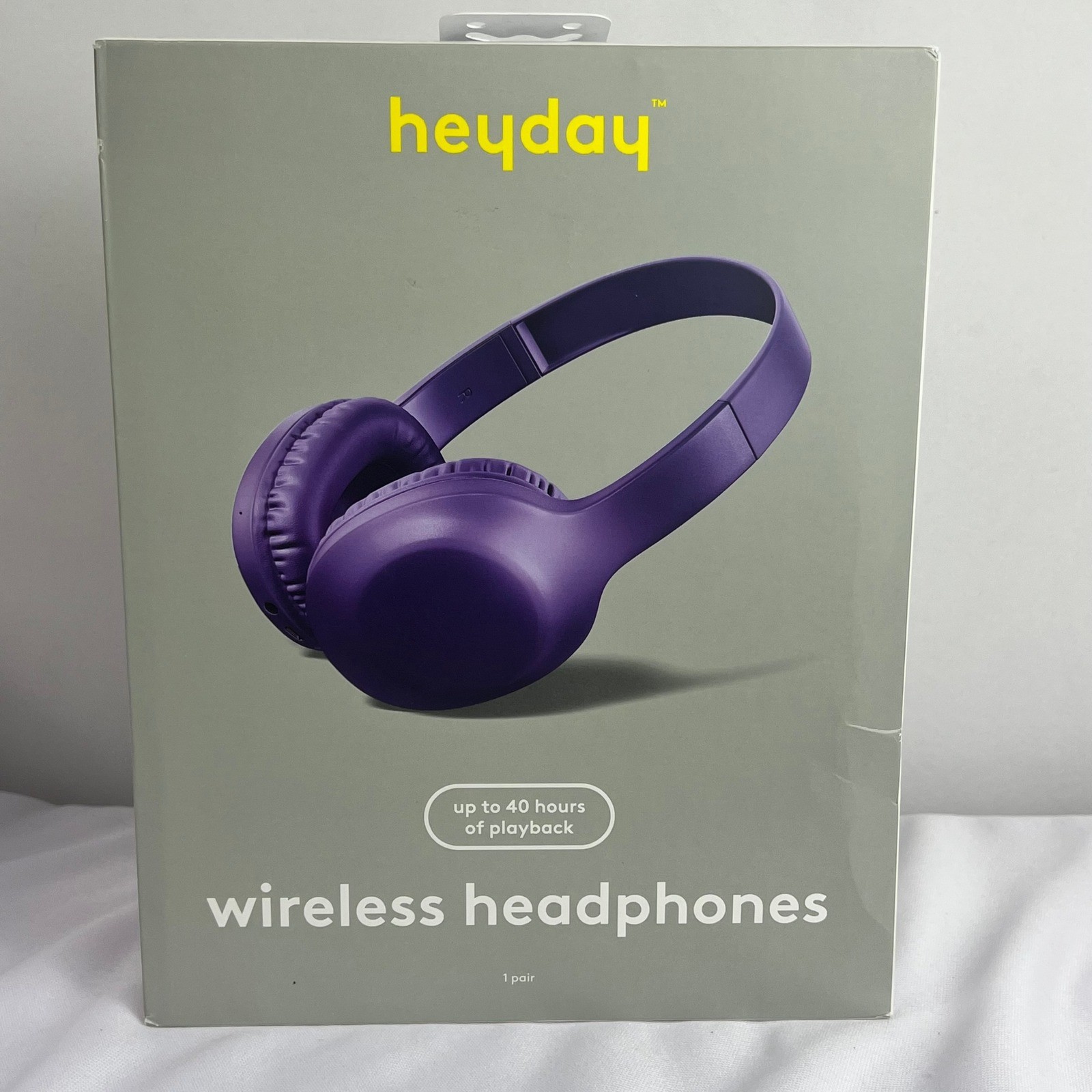 Heyday Wireless Bluetooth 5.4 Over-Ear Headphones Purple Up to 40 Hours Playback