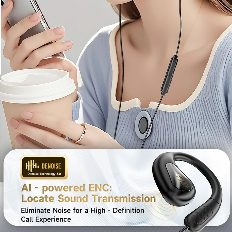 3.5mm TP-C Wired Not in Ear Headphones 9D Surround Sound Music Gaming Headset Ul