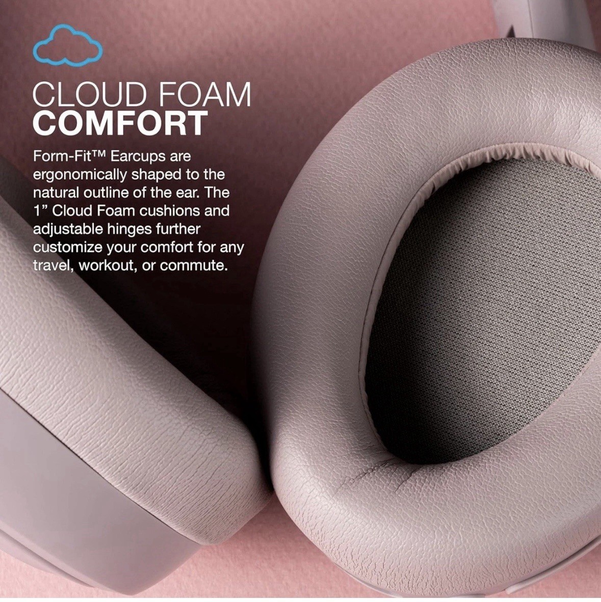 JLab JBuds Lux ANC Wireless Headphones Hybrid Active Noise Cancelling Mauve