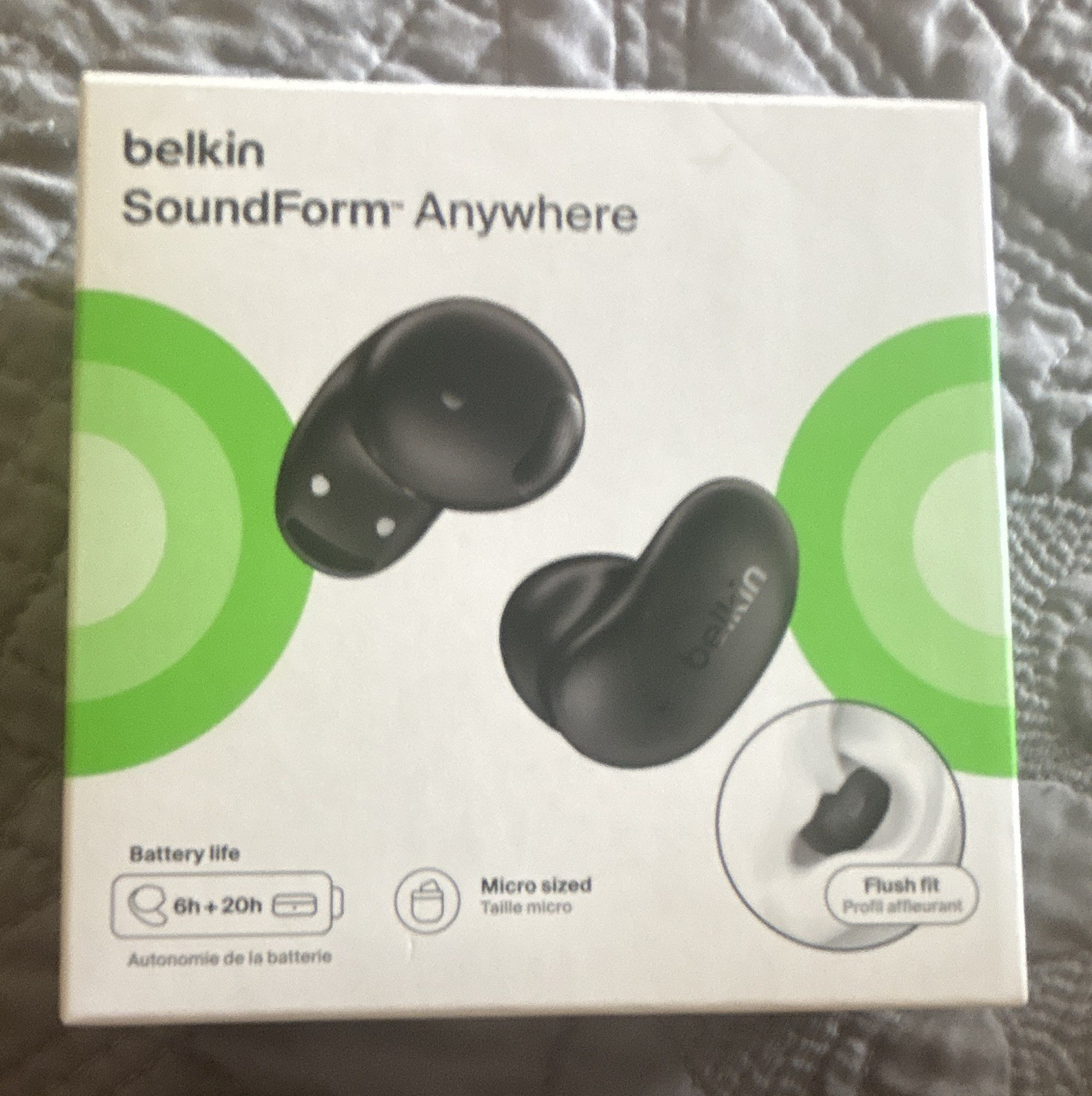 Belkin SoundForm Anywhere True Wireless Bluetooth In-Ear Earbuds, Black