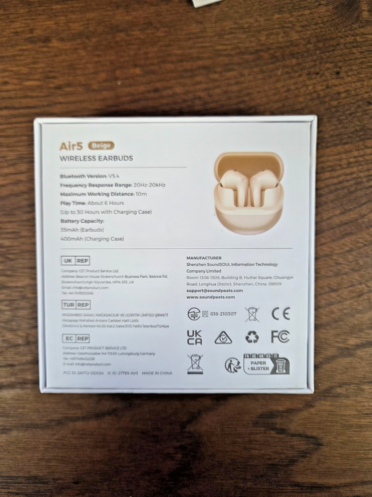 New SoundPEATS Air5 Wireless Earbuds, Bluetooth 5.4 Headphones, 30h Playtime