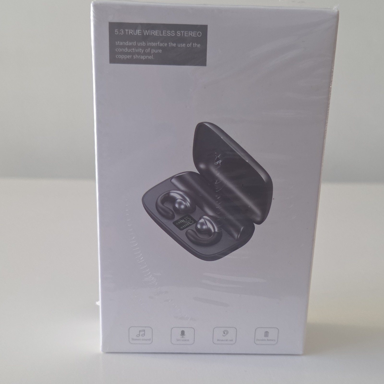 5.3 True Wireless Bluetooth Stereo Ear Earbuds Gray/Black