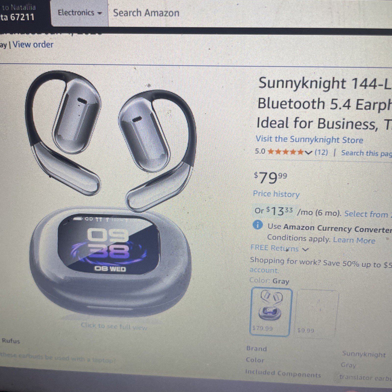Sunny knight 144 languages AI translator earbuds
