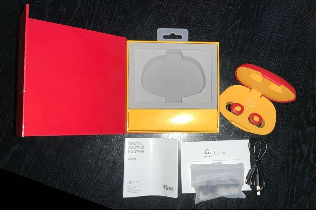 final EVA2020 EVATW02 Unit-02 Wireless Earbuds Evangelion w/ Box Tested