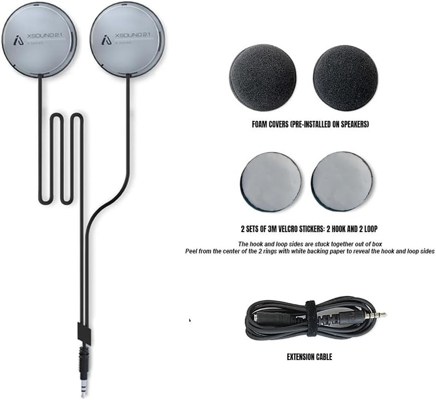 Auriculares Altavoz Casco Motocicleta Snowboard Esqui 3,5mm Sonido Increíble NEW