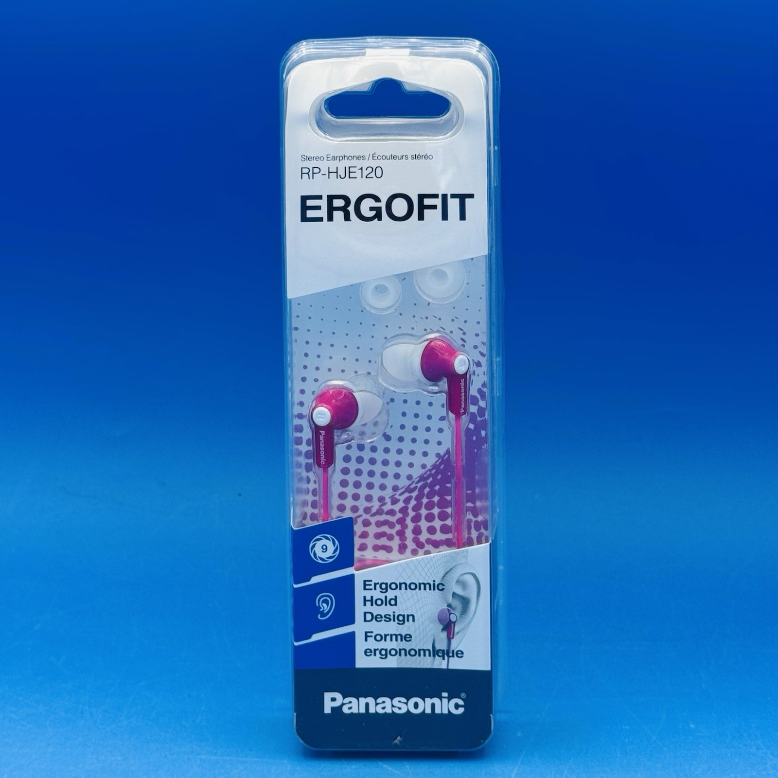 Panasonic RP-HJE120 ErgoFit Pink Earbuds Headphones 3.5mm Brand New / Sealed