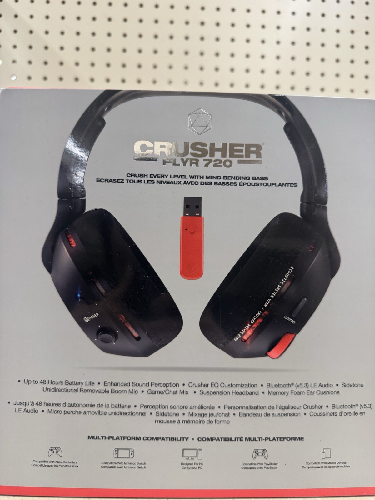 Skullcandy Crusher PLYR 720 Wireless Gaming Headset W/ THX Audio. A12
