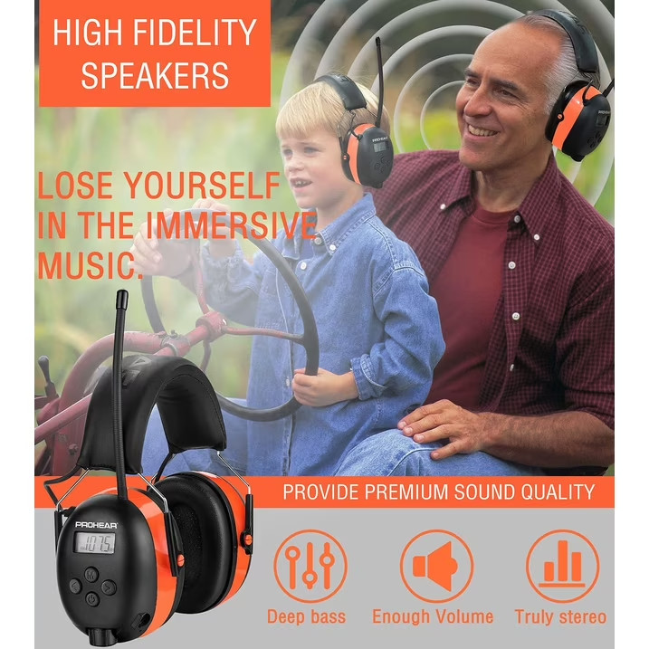 PROHEAR 033 2.0 Upgraded Bluetooth Hearing Protection AM FM Radio Headphones