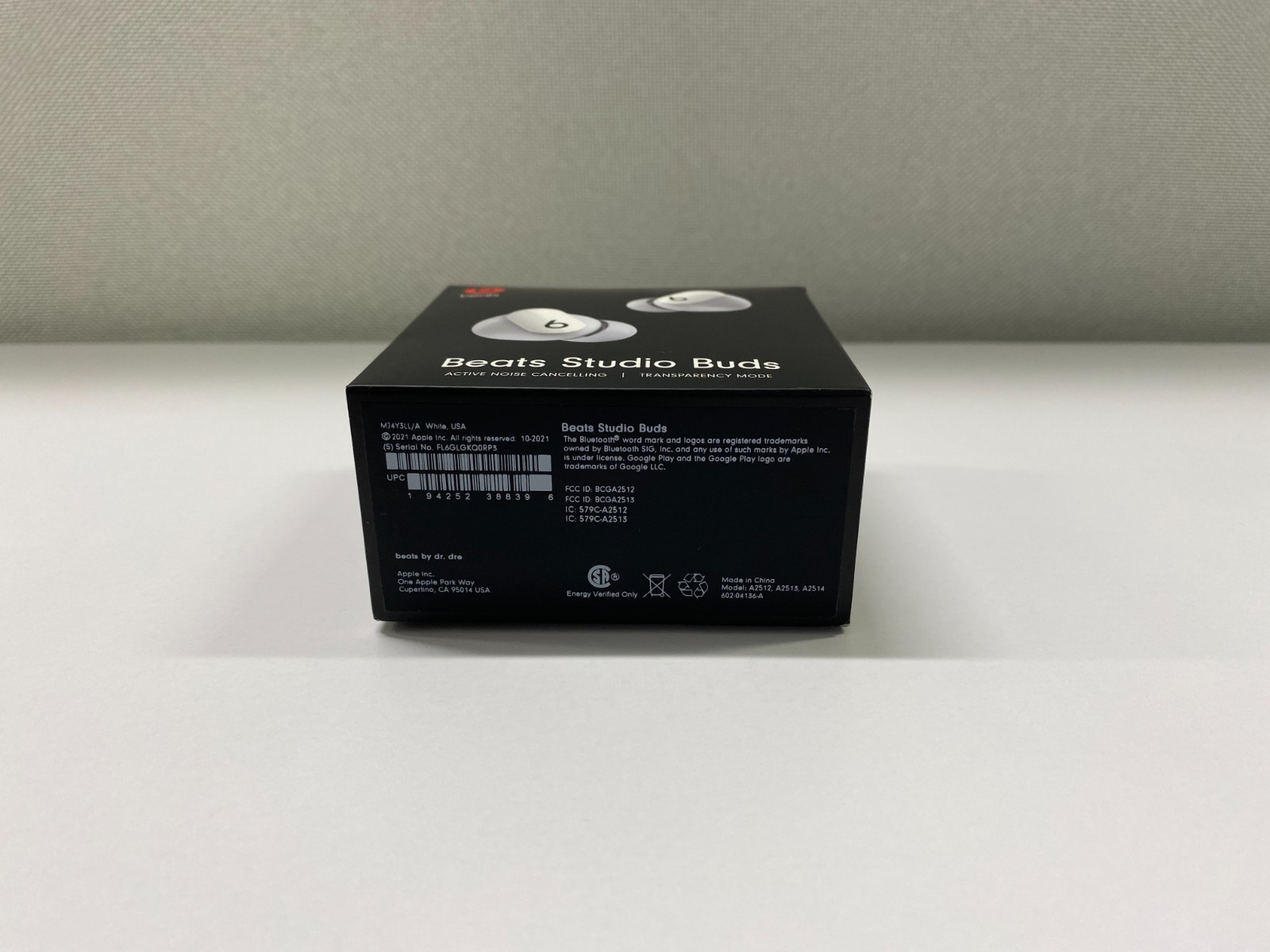 Beats Studio Buds Active Noise Cancelling True Wireless Earbuds MJ4Y3LL/A White