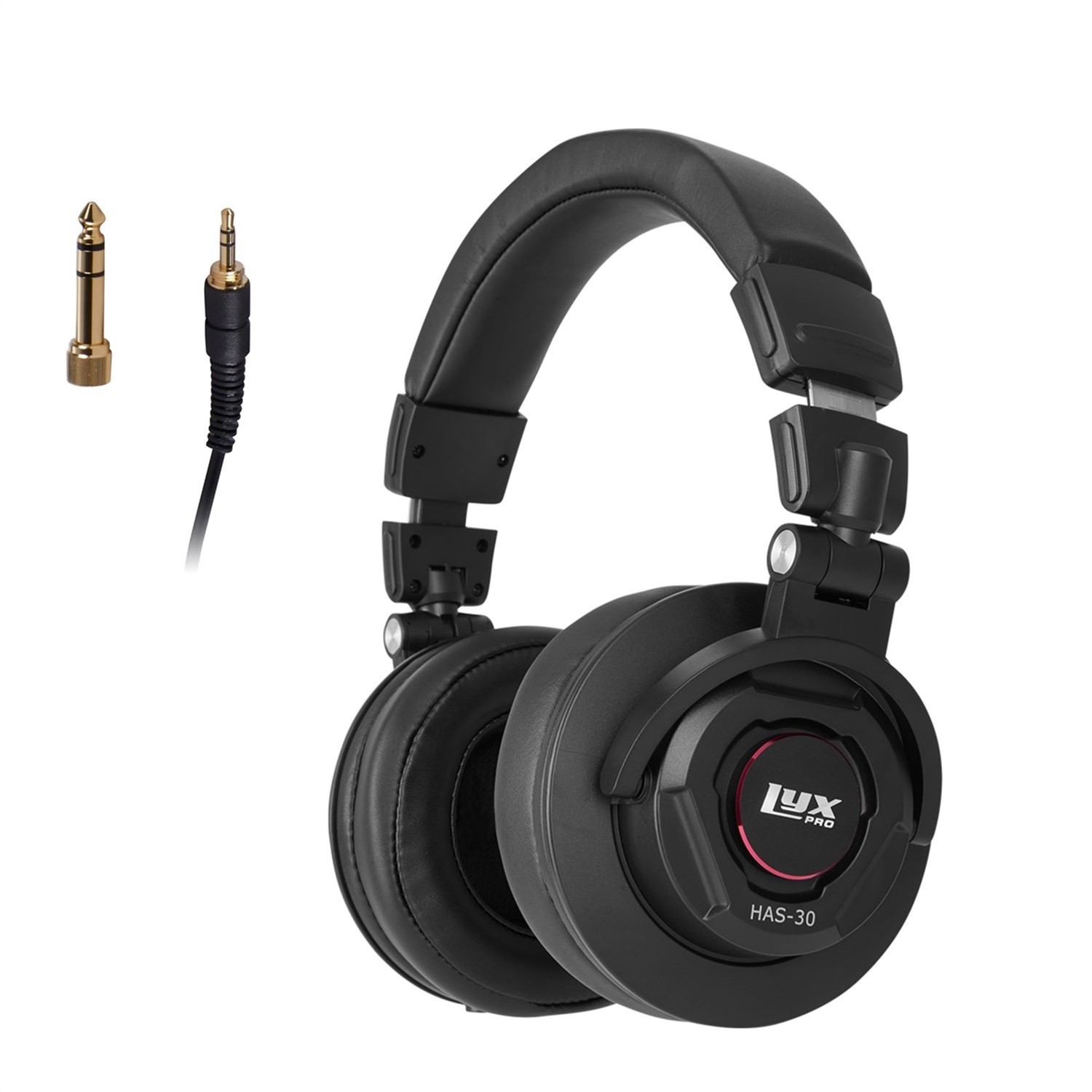 LyxPro HAS-30 Noise-Canceling DJ Headphones, Over-Ear Studio Headphones, Black