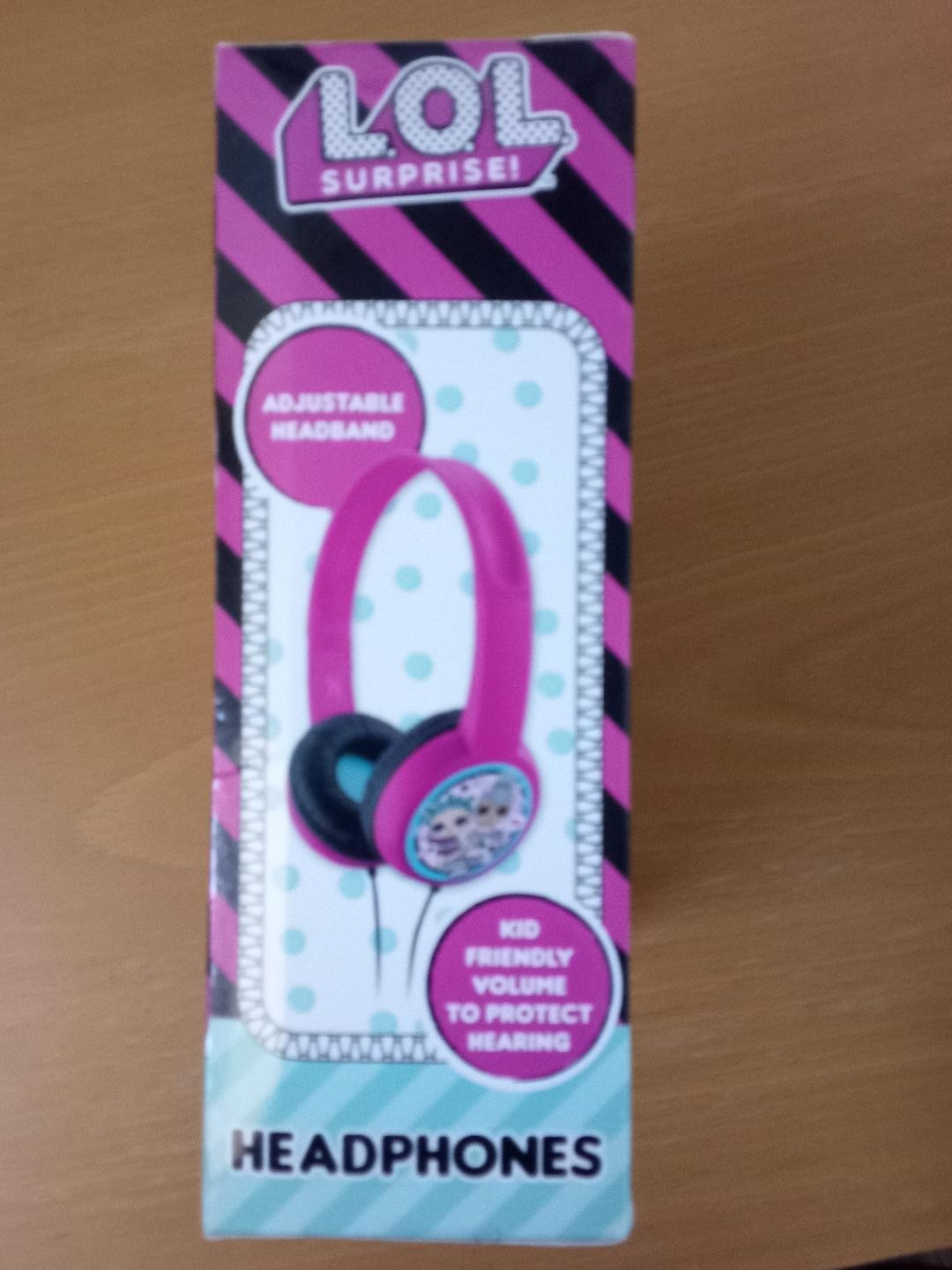 Mattel LOL Surprise Headphones Kid Safe Volume Control Black Pink Adjustable New